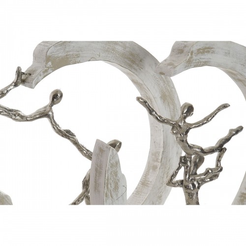 Dekoratīvās figūriņas DKD Home Decor Sudrabains Alumīnijs Balts Mango koks Moderns (32,5 x 10 x 47 cm) (2 gb.) image 3