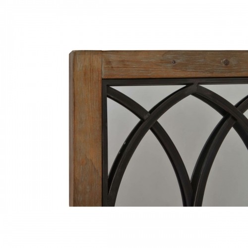 Настенное зеркало DKD Home Decor Чёрный Металл Коричневый Ббереза Окно (60 x 3 x 160 cm) image 3
