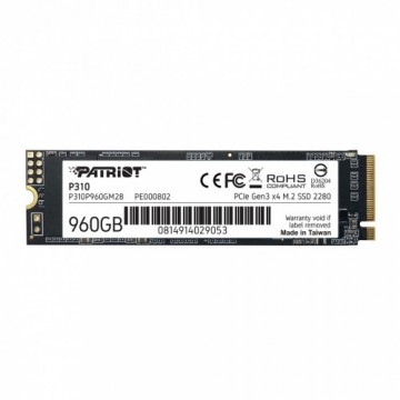 Patriot SSD drive P310 960GB M.2 2280 2100/1800 PCIe NVMe Gen3 x 4
