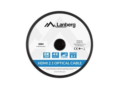 Lanberg Cable HDMI M/M v2.1 20M 8K black optical AOC image 4