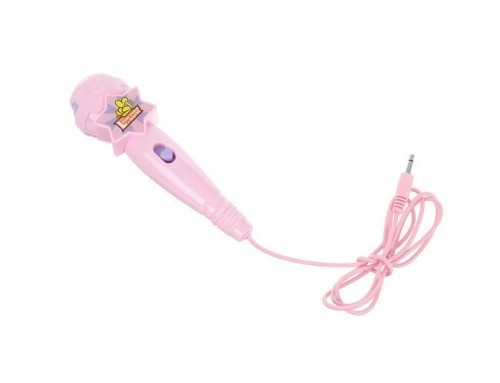 Karaoke mikrofons ar statīvu, rozā IS image 2