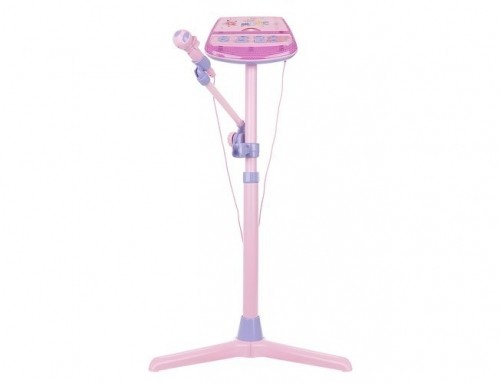 Karaoke mikrofons ar statīvu, rozā IS image 3