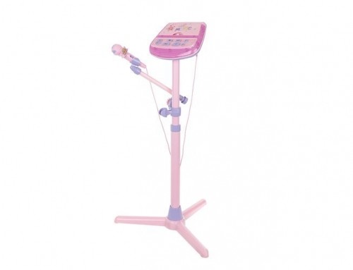 Karaoke mikrofons ar statīvu, rozā IS image 4