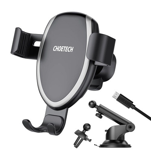Car Phone Mount CHOETECH, with wireless charging function, 10W image 1