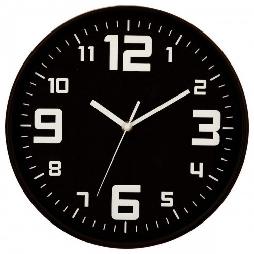 Sienas pulkstenis 5five Melns polipropilēns (Ø 30 cm) image 1