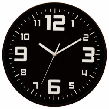 Sienas pulkstenis 5five Melns polipropilēns (Ø 30 cm)