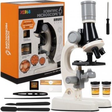 Bērnu mikroskops 1200x ar piederumiem