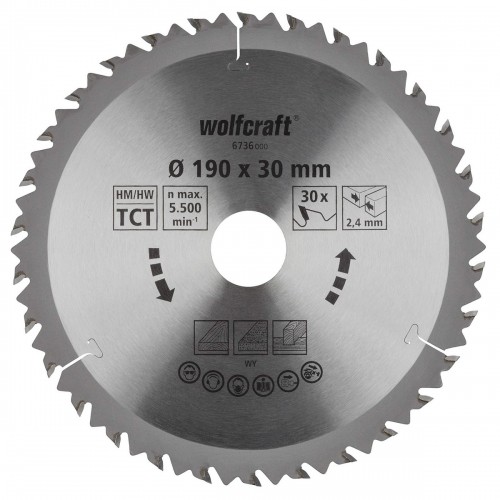 Griešanas disks Wolfcraft 6736000 Ø190 X 2,4 mm image 1
