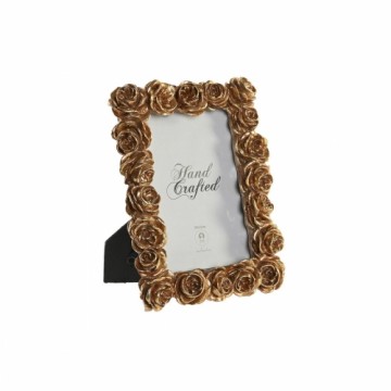 Foto rāmis DKD Home Decor Bronza Sveķi Rožu Romantiski (15,5 x 3,2 x 20,3 cm)