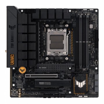 Asus  
         
       TUF GAMING B650M-PLUS WIFI Processor family AMD, Processor socket AM5, DDR5 DIMM, Memory slots 4, Supported hard disk drive interfaces 	SATA, M.2, Number of SATA connectors 4, Chipset AMD B650,  micro-ATX