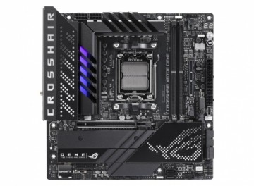 Asus  
         
       ROG CROSSHAIR X670E GENE Processor family AMD, Processor socket AM5, DDR5 DIMM, Memory slots 2, Supported hard disk drive interfaces 	SATA, M.2, Number of SATA connectors 4, Chipset  AMD X670,  micro-ATX