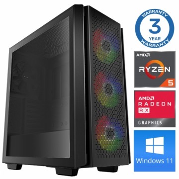 INTOP Ryzen 5 5600X 16GB 1TB SSD M.2 NVME+2TB RX580 8GB WIN11Pro