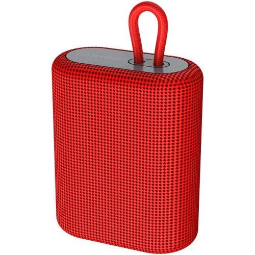 Canyon BSP-4 Bluetooth Speaker, BT V5.0, BLUETRUM AB5365A, TF card support, Type-C USB port, 1200mAh polymer battery, Red, cable length 0.42m, 114*93*51mm, 0.29kg image 2