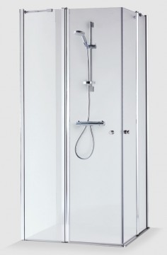 Brasta Glass Dušas kabīne SIMA 90x90 Ar faktūru, zaļgans, zilgans, šinšila, matēts