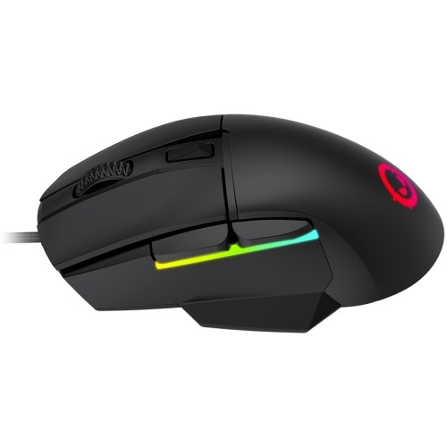 LORGAR gaming mice, Optical Gaming Mouse with 6 programmable buttons, Pixart ATG4090 sensor, DPI can be up to 8000, 30 million times key life, 1.8m PVC USB cable, Matt UV coating and RGB lights with 4 LED flowing mode, size:124.90*71.65*41.36mm, 115g image 3