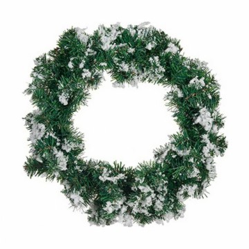 Krist+ Ziemassvētku vainags Sniegpārslas Balts Zaļš (45 x 15 x 45 cm)