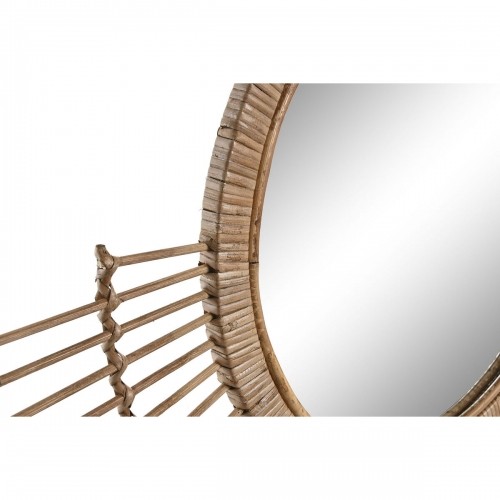 Настенное зеркало DKD Home Decor Стеклянный Коричневый ротанг (68 x 2 x 68 cm) image 2