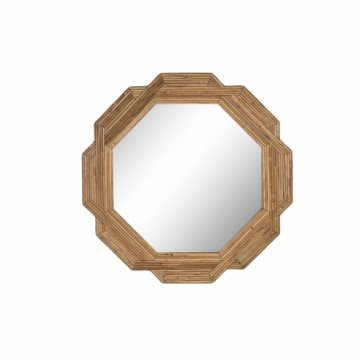 Sienas spogulis DKD Home Decor Brūns Rotangpalma (80 x 2 x 80 cm)