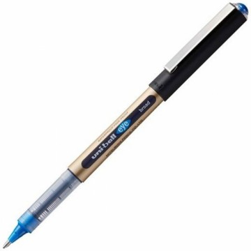 Liquid ink ballpoint pen Uni-Ball Rollerball Eye Broad UB-150 Zils 12 gb.