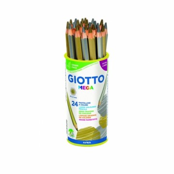 Цветные карандаши GIOTTO Mega Серебристый Позолоченный 24 Предметы
