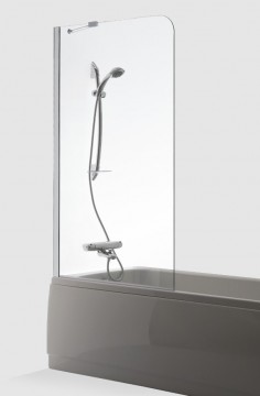 Brasta Glass Шторка для ванны MIJA 90 Тонированный серый или коричневый
