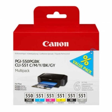 Oriģinālais Tintes Kārtridžs Canon PGI550 + CLI551 Daudzkrāsains