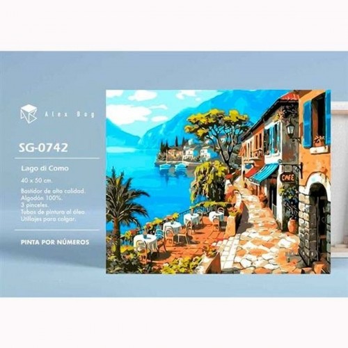 Name Krāsošanas komplekts Alex Bog Lago di Como Cipari (40 x 50 cm) image 1