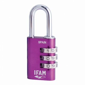 Кодовый замок IFAM Combi30 Фиолетовый Алюминий Хромированная сталь (3 cm)