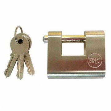 Piekaramā atslēga ar slēdzeni EDM Drošība Misiņš (5,05 x 4,85 x 2 cm)