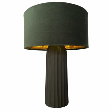 Galda lampa DKD Home Decor Samts Alumīnijs Zaļš (26 x 26 x 37 cm)