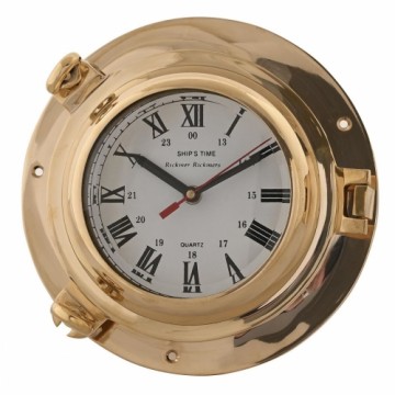 Настенное часы DKD Home Decor Стеклянный Позолоченный Vintage Латунь (23 x 7 x 23 cm)