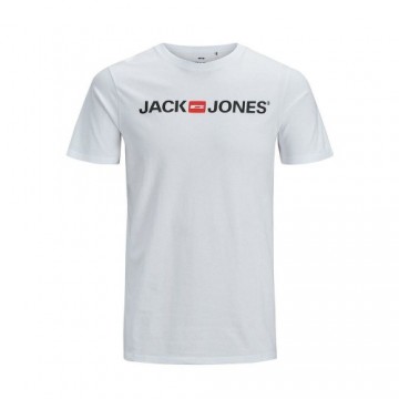 Vīriešu Krekls ar Īsām Piedurknēm JJECORP LOGO TEE SS O-NECK NOSS  Jack & Jones  12137126  Balts