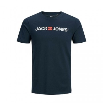 Vīriešu Krekls ar Īsām Piedurknēm JJECORP LOGO TEE SS O-NECK NOSS  Jack & Jones  12137126  Tumši Zils