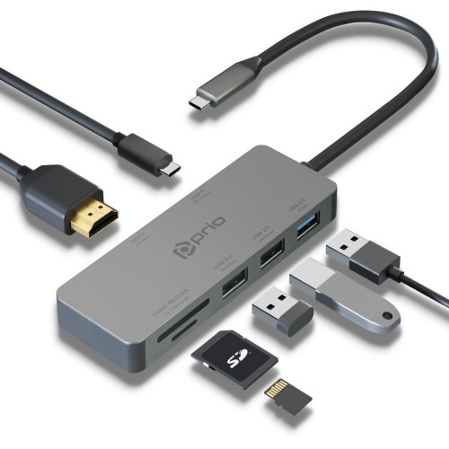 Prio 7in1 Multiport USB-C Adapteris image 5