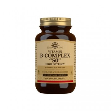 B-complex vitamīns 50 High Potency Solgar 30163 100 Kapsulas Dārzeņu kapsulas