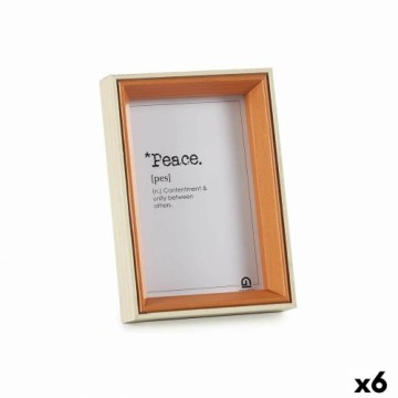 Gift Decor Фото рамка Стеклянный Коричневый Белый Деревянный MDF (12 x 17 x 3 cm) (6 штук)