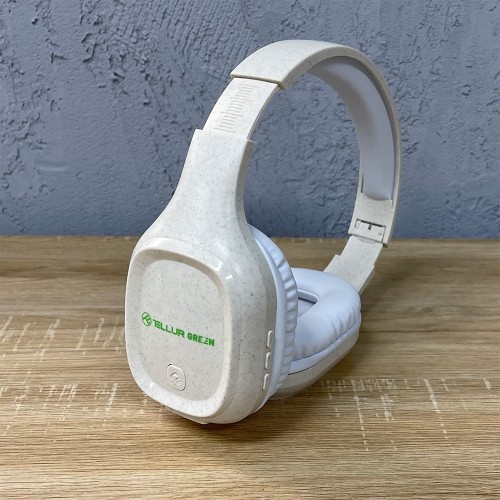 Tellur Green Bluetooth Over-Ear Headphones Pulse Foldable cream image 2