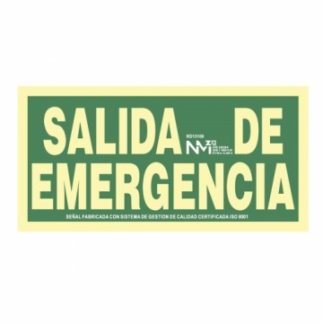 Zīme Normaluz Salida de emergencia PVC