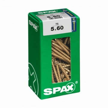 Skrūvju kaste SPAX Koka skrūve Plakana galva (5 x 60 mm) (5,0 x 60 mm)