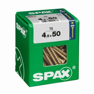 Skrūvju kaste SPAX Koka skrūve Plakana galva (4,5 x 50 mm)
