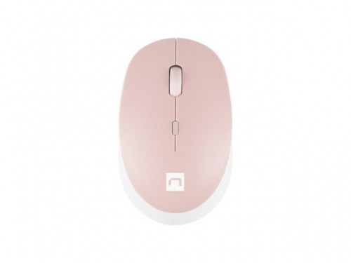 Natec  
         
       Mouse Harrier 2 	Wireless, White/Pink, Bluetooth image 1
