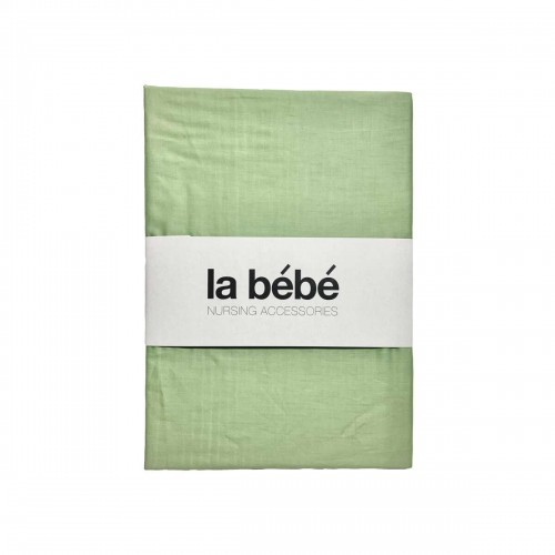 La Bebe™ Cotton 60x120+12 cm  Art.145854 Green Kokvilnas satins palags ar gumiju image 1