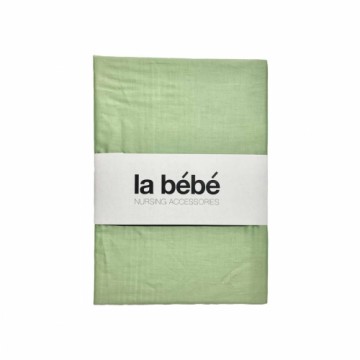 La Bebe™ Cotton 60x120+12 cm  Art.145854 Green Kokvilnas satins palags ar gumiju