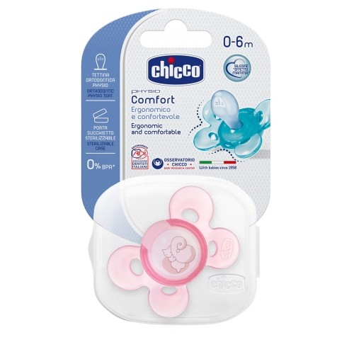 CHICCO Fizioloģiskās formas māneklis Comfort, 0 m+, rozā image 1