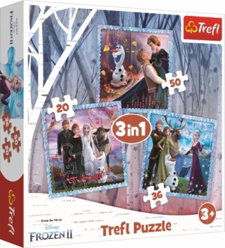 TREFL FROZEN Pužļu komplekts 3in1 Ledus Sirds 2