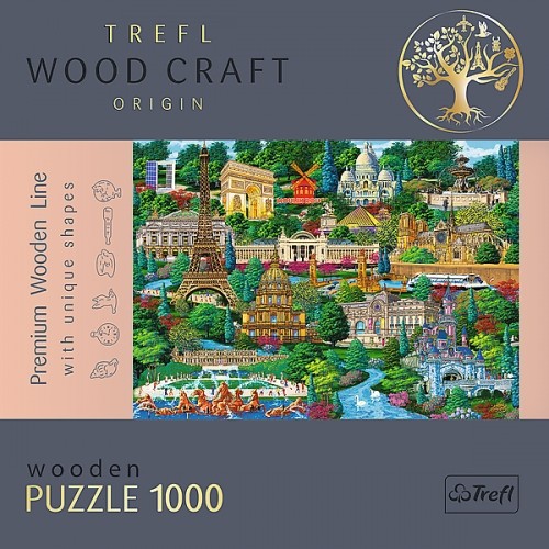 Trefl Puzzles TREFL Koka puzle - Francijas slavenās vietas, 1000gb image 5