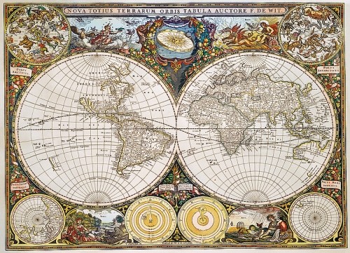 Trefl Puzzles TREFL Koka puzle - Seno laiku pasaules karte, 1000gb image 2