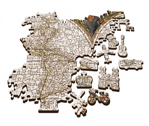 Trefl Puzzles TREFL Koka puzle - Seno laiku pasaules karte, 1000gb image 3
