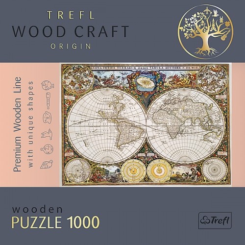 Trefl Puzzles TREFL Koka puzle - Seno laiku pasaules karte, 1000gb image 5