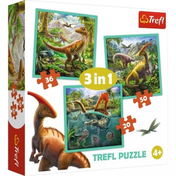 Trefl Puzzles TREFL Комплект пазлов Динозавры, 3в1